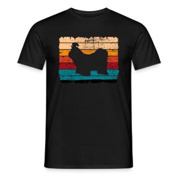 Shih Tzu dog lover Retro vintage Gift idea - Männer T-Shirt - Schwarz - Vorne - AI Model Male 178 light (178cm)