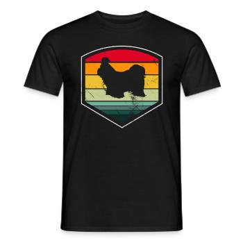Shih Tzu amoureux des chiens Retro vintage Idée cadeau - T-shirt homme - noir - Devant - AI Model Male 178 light (178cm)