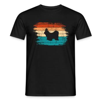Shih Tzu dog lover Retro vintage Gift idea - Männer T-Shirt - Schwarz - Vorne - AI Model Male 178 light (178cm)