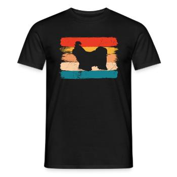 Shih Tzu amoureux des chiens Retro vintage Idée cadeau - T-shirt homme - noir - Devant - AI Model Male 178 light (178cm)