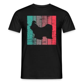 Shih Tzu amoureux des chiens Retro vintage Idée cadeau - T-shirt homme - noir - Devant - AI Model Male 178 light (178cm)