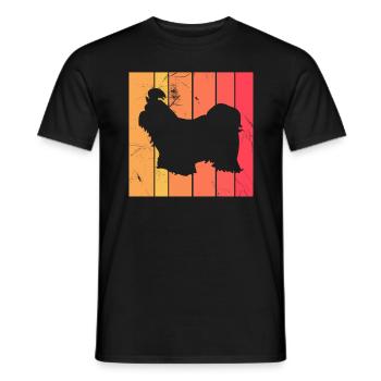 Shih Tzu dog lover Retro vintage Gift idea - Männer T-Shirt - Schwarz - Vorne - AI Model Male 178 light (178cm)