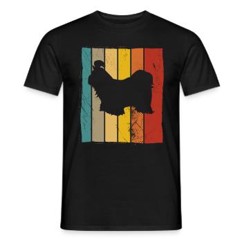 Shih Tzu dog lover Retro vintage Gift idea - Männer T-Shirt - Schwarz - Vorne - AI Model Male 178 light (178cm)