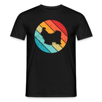 Shih Tzu amoureux des chiens Retro vintage Idée cadeau - T-shirt homme - noir - Devant - AI Model Male 178 light (178cm)