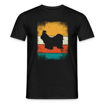 Shih Tzu amoureux des chiens Retro vintage Idée cadeau - T-shirt homme - noir - Devant - AI Model Male 178 light (178cm)