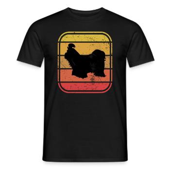 Shih Tzu dog lover Retro vintage Gift idea - Männer T-Shirt - Schwarz - Vorne - AI Model Male 178 light (178cm)