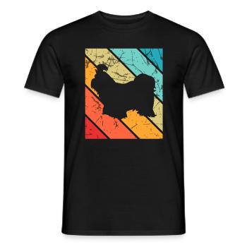 Shih Tzu dog lover Retro vintage Gift idea - Männer T-Shirt - Schwarz - Vorne - AI Model Male 178 light (178cm)