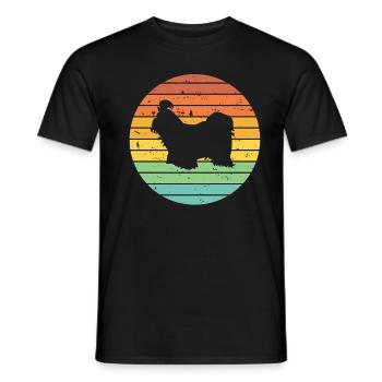 Shih Tzu amoureux des chiens Retro vintage Idée cadeau - T-shirt homme - noir - Devant - AI Model Male 178 light (178cm)