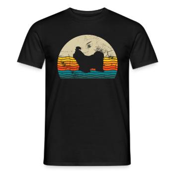 Shih Tzu amoureux des chiens Retro vintage Idée cadeau - T-shirt homme - noir - Devant - AI Model Male 178 light (178cm)