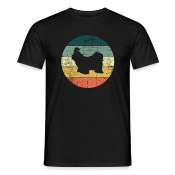 Shih Tzu amoureux des chiens Retro vintage Idée cadeau - T-shirt homme - noir - Devant - AI Model Male 178 light (178cm)