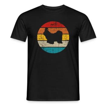 Shih Tzu amoureux des chiens Retro vintage Idée cadeau - T-shirt homme - noir - Devant - AI Model Male 178 light (178cm)