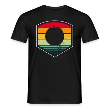 Apple Healthy Fruit Fruit Vegan Retro Gift - Men's T-Shirt - black - Front - AI Model Male 178 light (178cm)