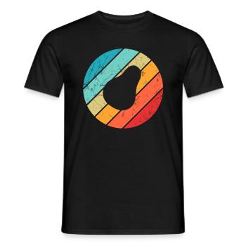 Avocat Vegan Lover Retro Veggie Diet Idée cadeau - T-shirt homme - noir - Devant - AI Model Male 178 light (178cm)