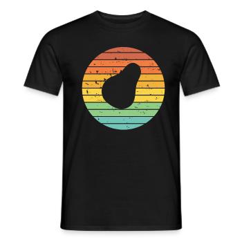 Avocat Vegan Lover Retro Veggie Diet Idée cadeau - T-shirt homme - noir - Devant - AI Model Male 178 light (178cm)