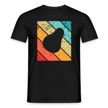 Avocado Vegan Lover Retro Veggie Diet Gift idea - Männer T-Shirt - Schwarz - Vorne - AI Model Male 178 light (178cm)