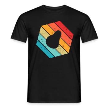 Avocado Vegan Lover Retro Veggie Diet Gift idea - Männer T-Shirt - Schwarz - Vorne - AI Model Male 178 light (178cm)