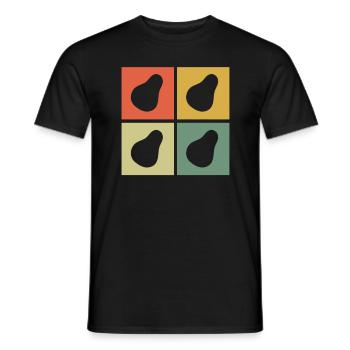 Avocat Vegan Lover Retro Veggie Diet Idée cadeau - T-shirt homme - noir - Devant - AI Model Male 178 light (178cm)