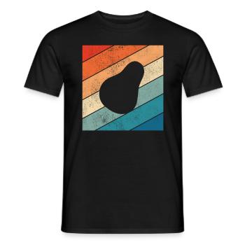 Avocado Vegan Lover Retro Veggie Diet Gift idea - Männer T-Shirt - Schwarz - Vorne - AI Model Male 178 light (178cm)