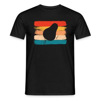 Avocado Vegan Lover Retro Veggie Diet Gift idea - Männer T-Shirt - Schwarz - Vorne - AI Model Male 178 light (178cm)