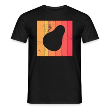 Avocado Vegan Lover Retro Veggie Diet Gift idea - Männer T-Shirt - Schwarz - Vorne - AI Model Male 178 light (178cm)