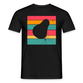 Avocat Vegan Lover Retro Veggie Diet Idée cadeau - T-shirt homme - noir - Devant - AI Model Male 178 light (178cm)