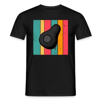 Avocat Vegan Lover Retro Veggie Diet Idée cadeau - T-shirt homme - noir - Devant - AI Model Male 178 light (178cm)
