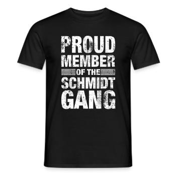 Cadeau de famille de l’équipe Schmidt Stolz - T-shirt homme - noir - Devant - AI Model Male 178 light (178cm)