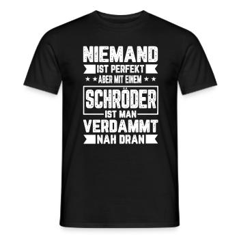 Schröder Nobody is Perfect Gift - Men's T-Shirt - black - Front - AI Model Male 178 light (178cm)