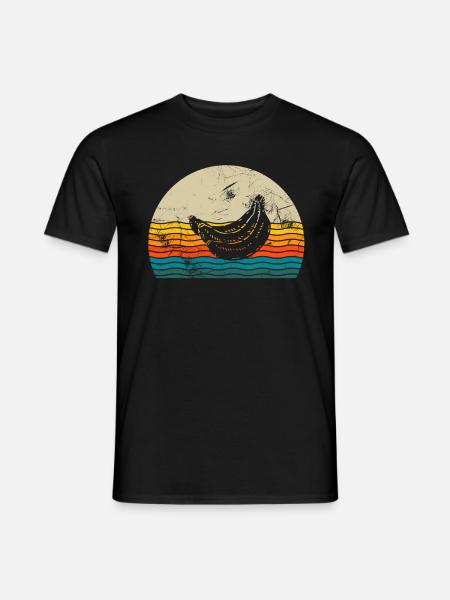 Banana Vegan Lover Retro Veggie Fruit Idée cadeau - T-shirt homme - noir