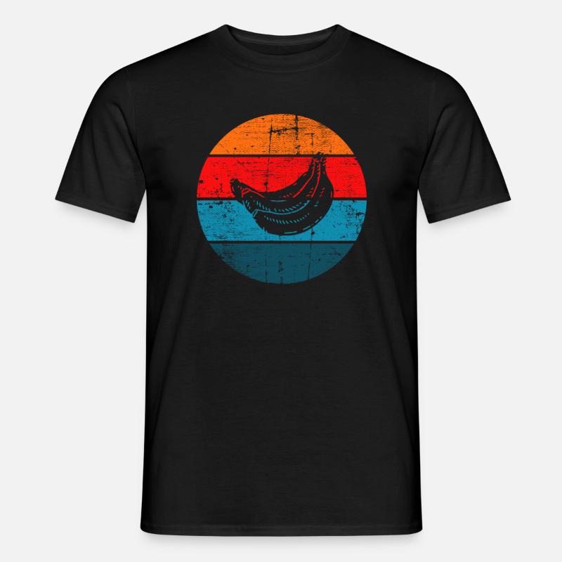 Banana Vegan Lover Retro Veggie Fruit Gift idea - Männer T-Shirt - Schwarz