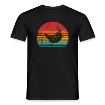 Banana Vegan Lover Retro Veggie Fruit Gift idea - Männer T-Shirt - Schwarz - Vorne - AI Model Male 178 light (178cm)