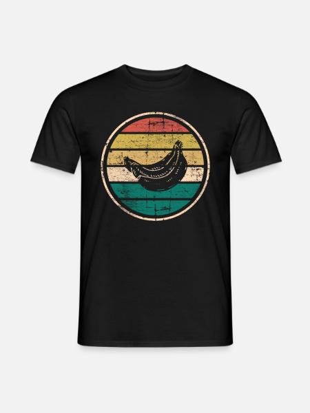 Banana Vegan Lover Retro Veggie Fruit Idée cadeau - T-shirt homme - noir