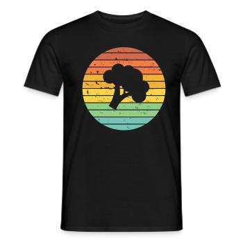 Broccoli Vegan Lover Retro Healthy Gift idea - Men's T-Shirt - black - Front - AI Model Male 178 light (178cm)