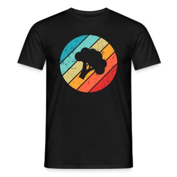 Broccoli Vegan Lover Retro Healthy Gift idea - Men's T-Shirt - black - Front - AI Model Male 178 light (178cm)