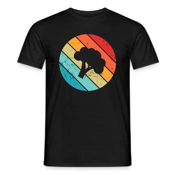 Broccoli Vegan Lover Retro Healthy Gift idea - Men's T-Shirt - black - Front - AI Model Male 178 light (178cm)