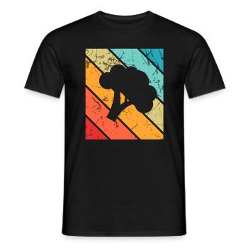 Broccoli Vegan Lover Retro Healthy Gift idea - Men's T-Shirt - black - Front - AI Model Male 178 light (178cm)