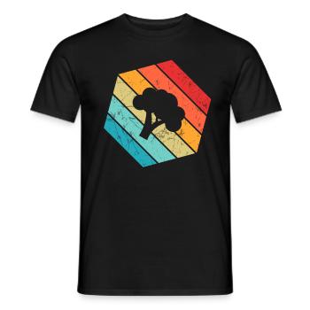 Broccoli Vegan Lover Retro Healthy Gift idea - Men's T-Shirt - black - Front - AI Model Male 178 light (178cm)