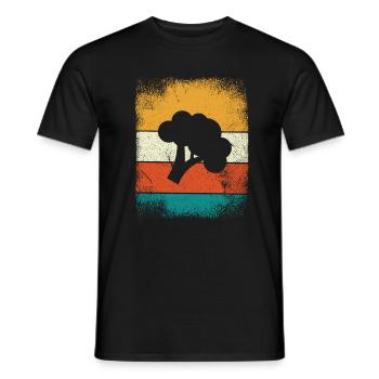 Broccoli Vegan Lover Retro Healthy Gift idea - Männer T-Shirt - Schwarz - Vorne - AI Model Male 178 light (178cm)