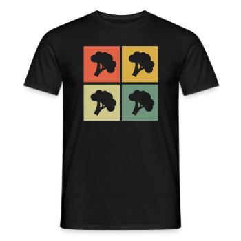 Broccoli Vegan Lover Retro Healthy Gift idea - Men's T-Shirt - black - Front - AI Model Male 178 light (178cm)