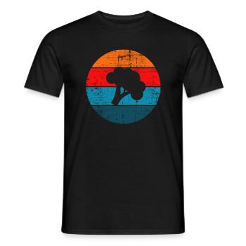 Broccoli Vegan Lover Retro Healthy Gift idea - Men's T-Shirt - black - Front - AI Model Male 178 light (178cm)