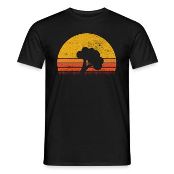 Broccoli Vegan Lover Retro Healthy Gift idea - Männer T-Shirt - Schwarz - Vorne - AI Model Male 178 light (178cm)