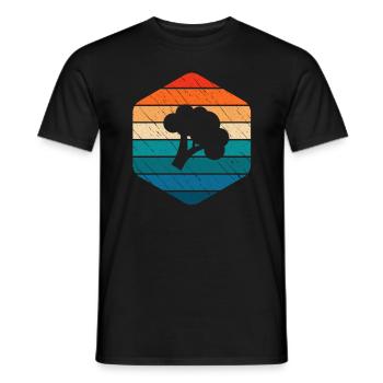 Broccoli Vegan Lover Retro Healthy Gift idea - Men's T-Shirt - black - Front - AI Model Male 178 light (178cm)