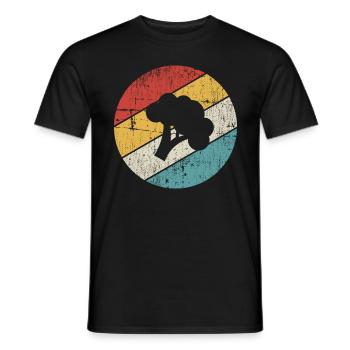 Broccoli Vegan Lover Retro Healthy Gift idea - Men's T-Shirt - black - Front - AI Model Male 178 light (178cm)