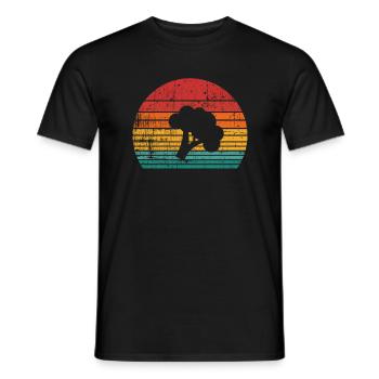 Broccoli Vegan Lover Retro Healthy Gift idea - Men's T-Shirt - black - Front - AI Model Male 178 light (178cm)