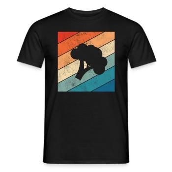 Broccoli Vegan Lover Retro Healthy Gift idea - Men's T-Shirt - black - Front - AI Model Male 178 light (178cm)