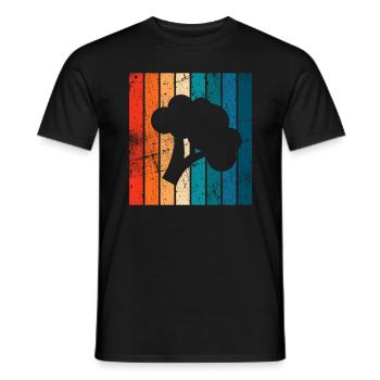 Broccoli Vegan Lover Retro Healthy Gift idea - Men's T-Shirt - black - Front - AI Model Male 178 light (178cm)