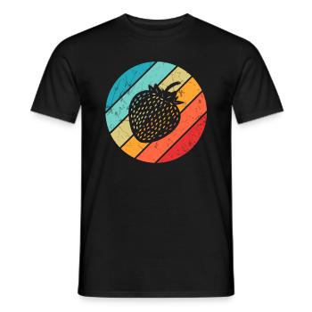Strawberry Fruit Lover Retro Healthy Gift idea - Männer T-Shirt - Schwarz - Vorne - AI Model Male 178 light (178cm)
