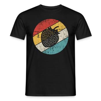 Strawberry Fruit Lover Retro Healthy Gift idea - Männer T-Shirt - Schwarz - Vorne - AI Model Male 178 light (178cm)