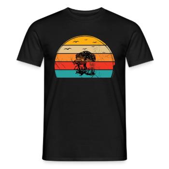 Champignon Champignons Amant Rétro Fungi Forest Idée cadeau - T-shirt homme - noir - Devant - AI Model Male 178 light (178cm)