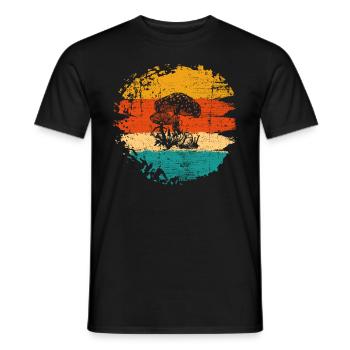 Champignon Champignons Amant Rétro Fungi Forest Idée cadeau - T-shirt homme - noir - Devant - AI Model Male 178 light (178cm)